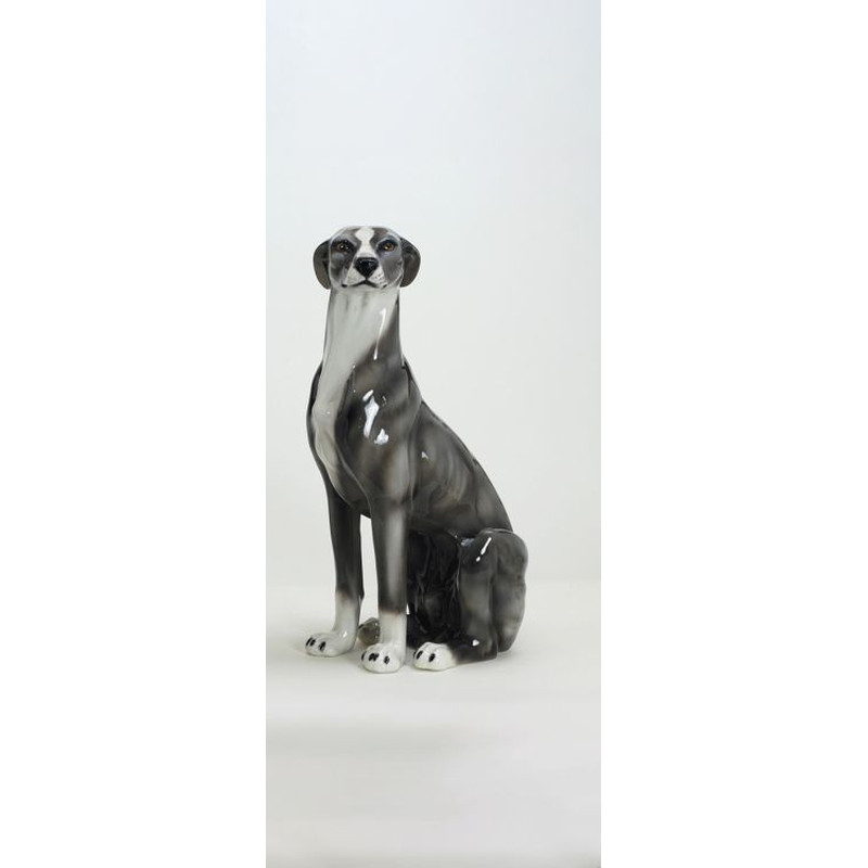 STATUA CANE LEVRIERO IN CERAMICA CM. 84 -ANIMALI-